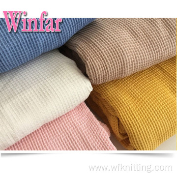 Polyester Cotton Lycra Waffle Knitted Fabric Polyester